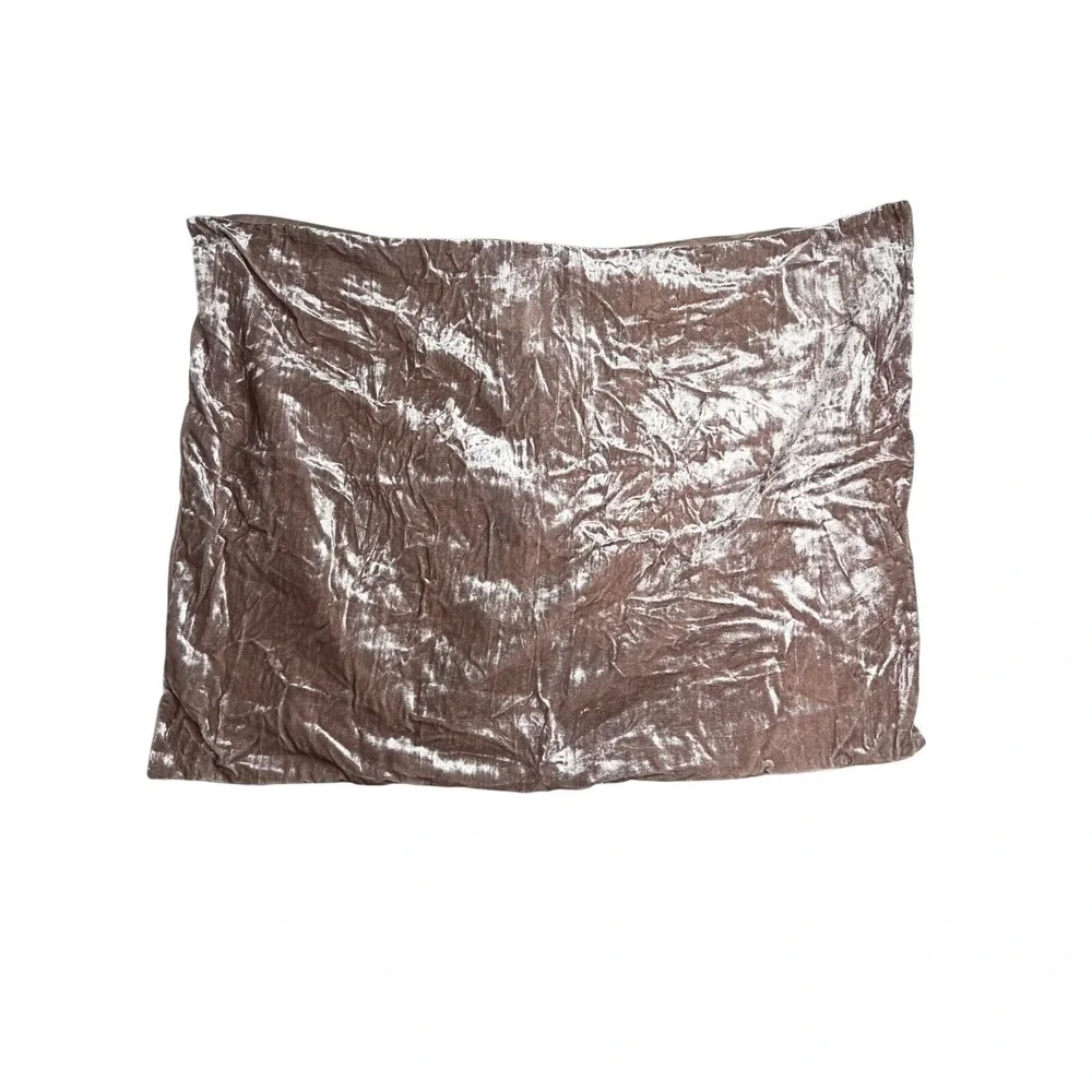West Elm Crushed Velvet Pillow Sham Dusty Rose Pink 20x26‎ Standard 1672273R